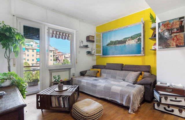 Apartment 'Casa Blu - Silence and Sea Just Steps Away' with Sea View, Private Terrace, and Air Conditioning
