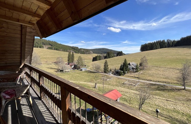 Apartment 'Ferienwohnung Sternschnuppe, 90 Qm' with Mountain View, Shared Garden and Balcony