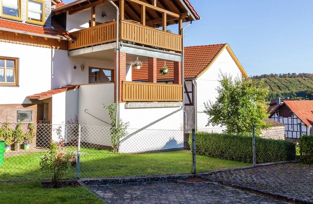 Apartment in the Kellerwald National Park, with balcony and easy access to a host of destinations.