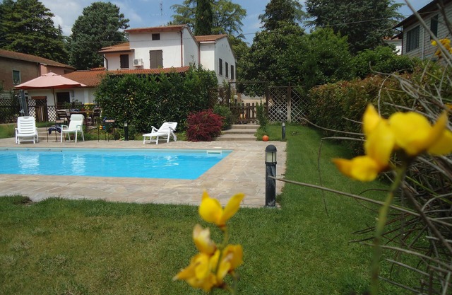 apartment in a villa with swimming pool