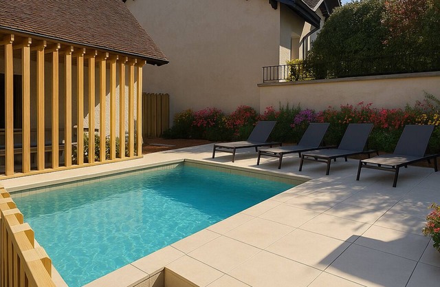 Apartment in the heart of the historic village with swimming pool