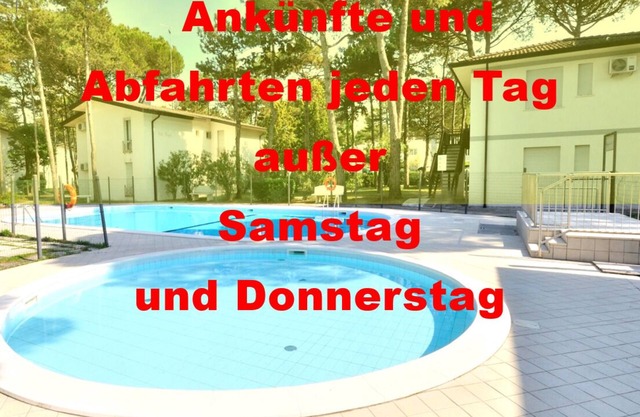 Apartment in the village with swimming pool in the pine forest