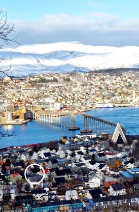 Apartment in Tromsø, located between the Arctic Cathedral and The Cable Car