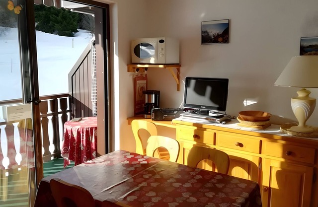 Apartment 'Les 3 Lys - 25 M² - Le Praz De Lys' with Mountain View, Shared Garden and Balcony