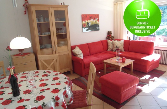 Apartment Oberstdorf, pool, parking lot, sauna, from May-October mountain railway ticket included.