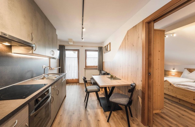 Apartment panorama with south-facing balcony