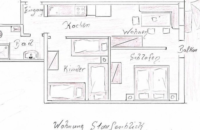 Apartment Staufenblick with 2 sep. bedrooms and balcony