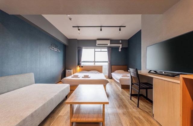 Apartment Type A double bed x 1 single bed x 1 - 3A/Osaka Ōsaka