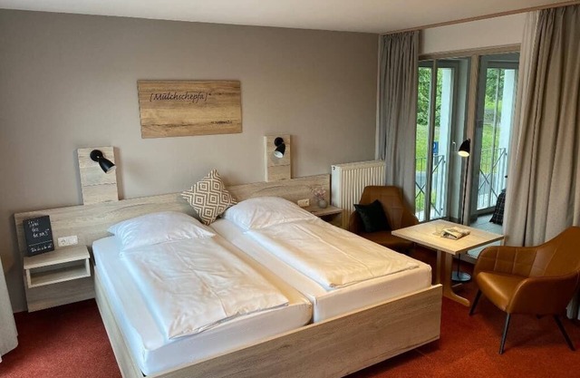 Apartment with combined living room and bedroom