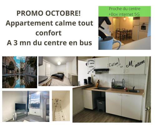 Appart chartreux baignoire massante ,à 3 minutes du centre en bus! 2 étoiles Atout France