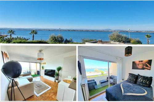Appartement 1ere ligne piscine terrasse au bord de la plage front de mer avec 6 vélos