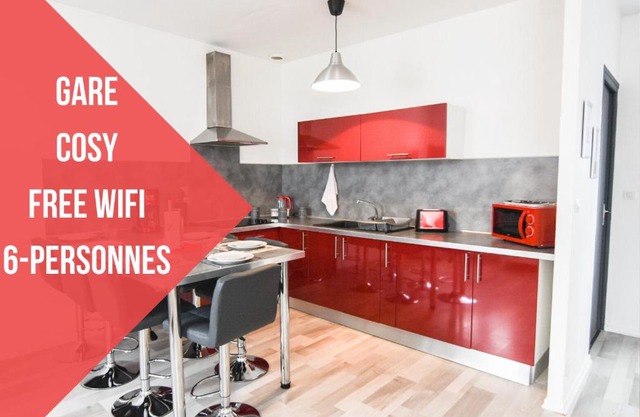 Appartement "le Terminus " Gare-Cosy-Wifi 6 Personnes