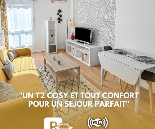 Appartement lumineux, Wi-Fi et parking privé