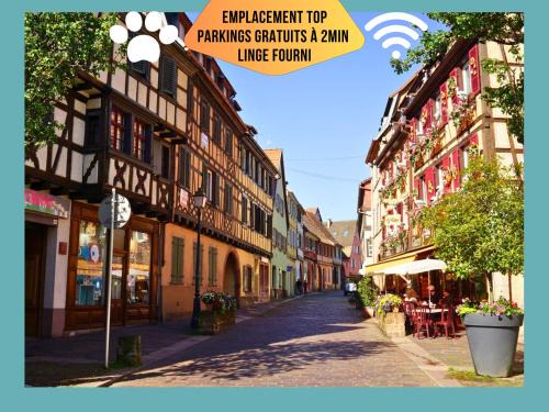 Appartement top emplacement cœur de ville, Proche parking et vignobles, Animaux bienvenus, Wifi, Linge fourni