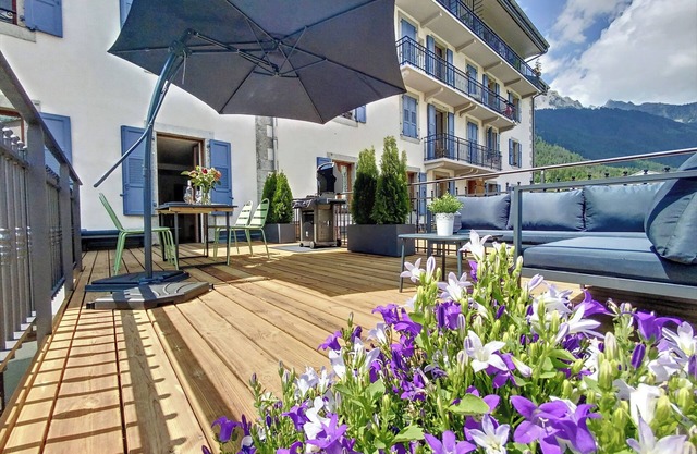 Appt 4 pers - Chamonix hearth with terrace & Mont Blanc view