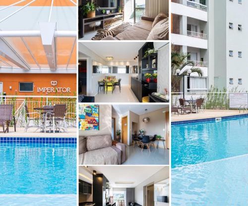 Apto a 10 min da Vila Germânica, dois quartos, salas de estar e jantar, cozinha completa, sacada com churrasqueira, Wi-Fi, Piscina, academia, mercadinho 24 horas e Vaga de garagem