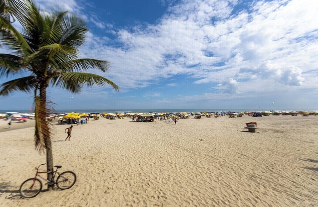 Apto a 260m do mar com ar-condicionado e Wi-Fi