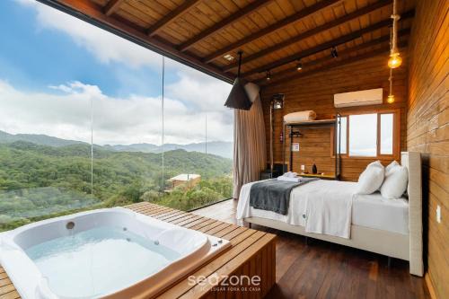 Apto c/lareira, jacuzzi e vista incrível - VST027