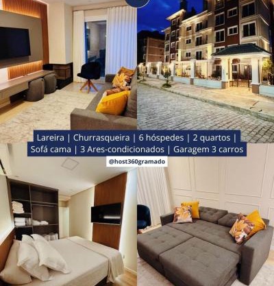 Apto de luxo com lareira em Canela SelfChekIn
