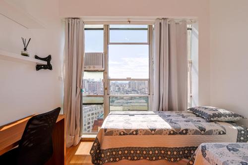 Apto pet-friendly com garagem e vista de Botafogo