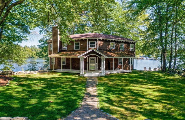 Architecturally Unique Lake House on Lake Winnipesaukee