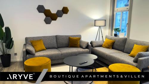 ARYVE Design-Boutique Apartment am Markt von Waltershausen im Thüringer Wald - Design-Interieur, Netflix, WLAN