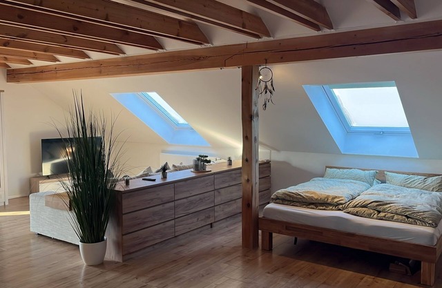 Attic suite with living room/bedroom