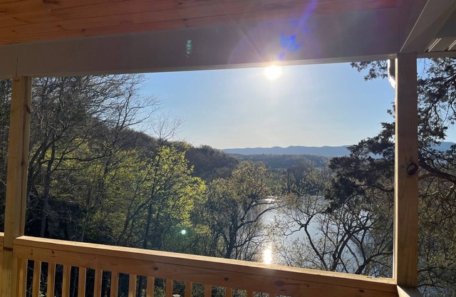 Authentic Mountain Log Cabin Perched On A Cliff Side Above The Shenandoah River