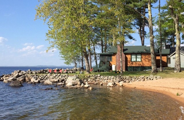 Authentic with Luxury Amenities With 250 Ft Of Private Sandy Frontage On Sebago