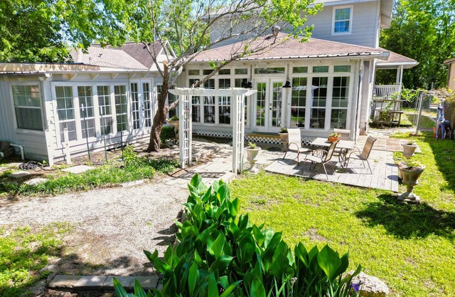 Backyard, Deck & Fire Pit: Conroe Getaway