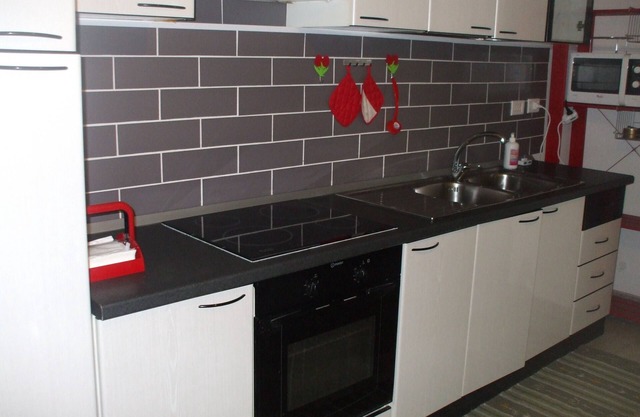 basement with outdoor area, also with pet