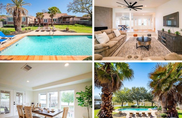 Bayfront Luxury Oasis w Pool close to NASA Kemah
