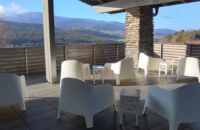 BayVista, the Bavarian Forest Lodge: 2-room family apartment terrace/mountain view