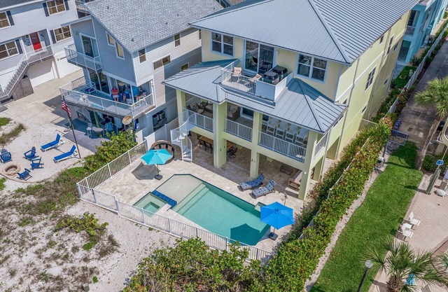 Beach Front Paradise is a Brand New Construction 7 Bedroom with POOL and Hot tub sleeps 18