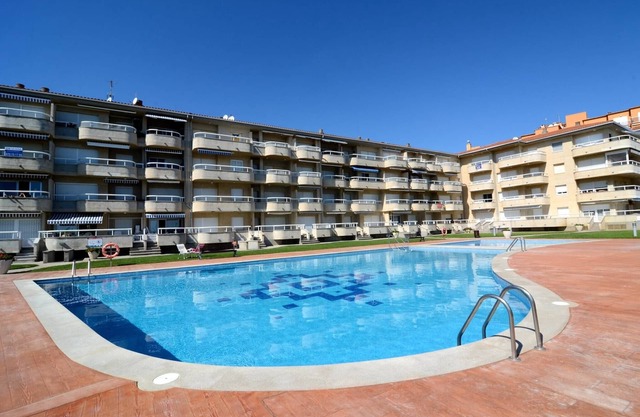 Beachfront Apartment in Griells with Pool