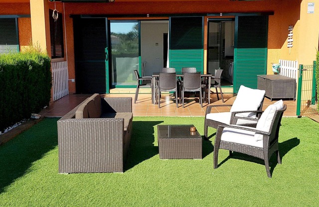 Beachfront Ground Floor Apartment with Private Garden and Pool