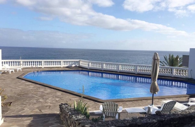 Beachfront house with pool