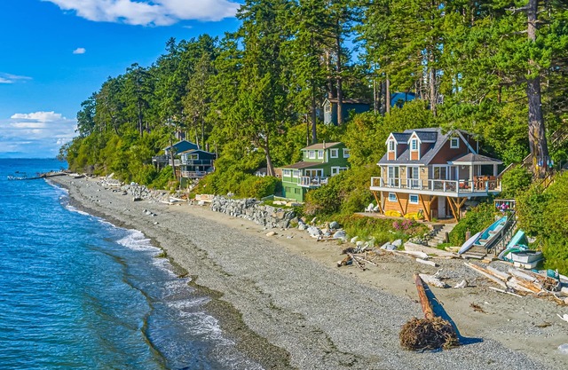 Beachfront studio with private patio, wood finishes, kitchenette, & partial AC