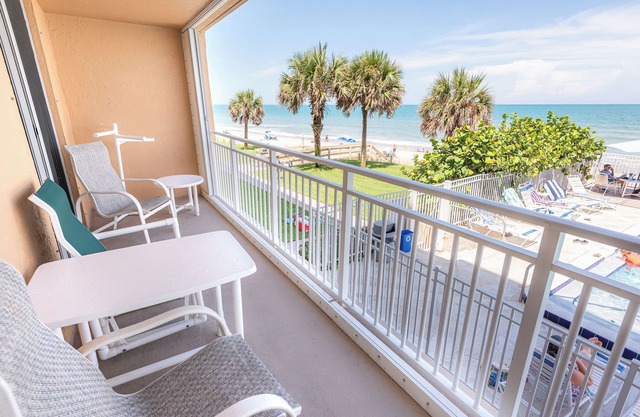 Beachfront Vacation Rental, Beautiful view from the 2nd story balcony.