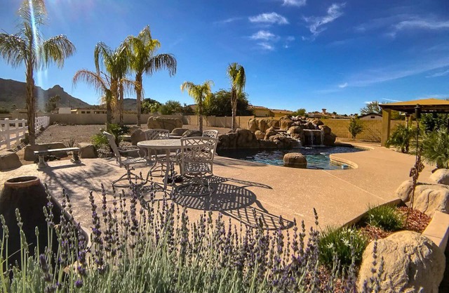 Beautiful 4Bd 2Ba Estate with Resort style pool and spa area on over an acre.