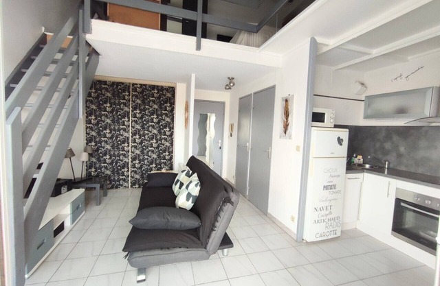 Beautiful apartment, 2 rooms with mezzanine, swimming pool and parking