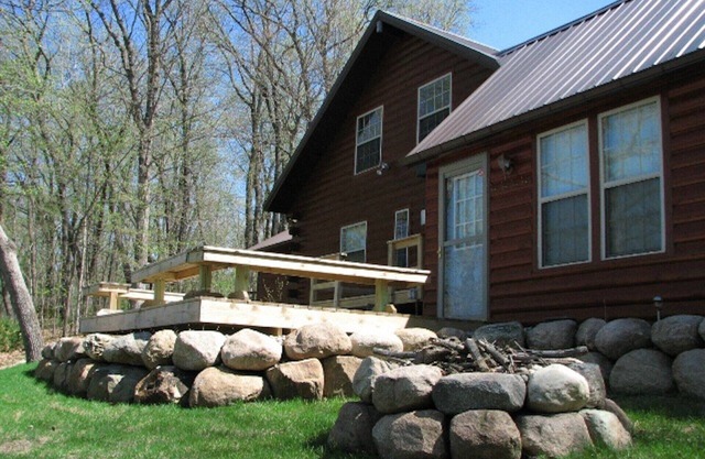 Beautiful log home, with impressive view on Big Pine Lake near Perham, MN.