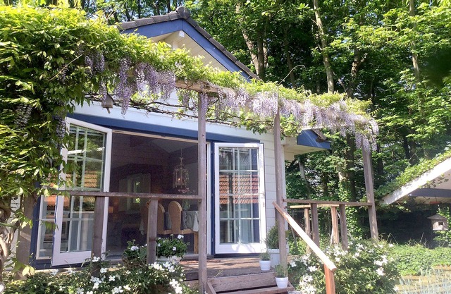 Beautiful situated Finnhouse with nice yard at the foot of the Schoorl dunes.