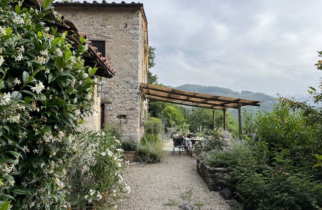 Beautiful Three-Story Stone Farmhouse Near Lucca, Tuscany