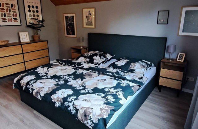 Beautiful vacation home with south-facing terrace, modern furniture and new box-spring bed.