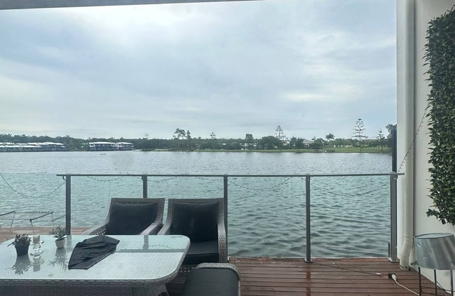 Beautiful water front property with full kayak paddle board access, pvt pool