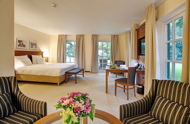 Beautifully Lit Room Overlooking Lush Parkland in Ootmarsum with Wellness Area