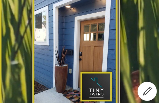 Blue Downtown Stay ~ Eco & Pet Friendly Tiny Twins