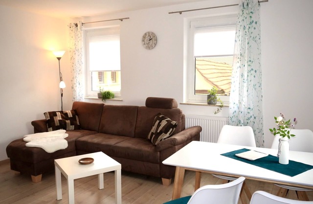 Bright, cozy 3-room vacation apartment in a central location in Maroldsweisach
