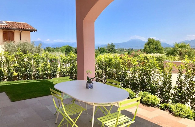 Bright two-roomed apartment with patio and garden
